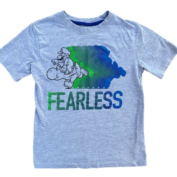 Super Mario Bros Boys Size 7/8 Graphic Tee Shirt Bundle - Picture 3 of 6